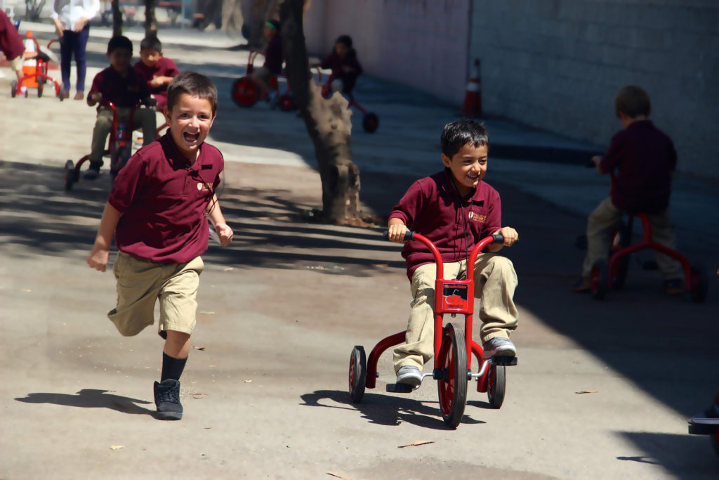 Learning how to ride a tricycle is so much fun! 